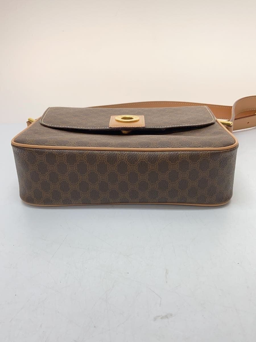 CELINE Macadam Pattern Shoulder Bag PVC BRW All Over Pattern 4