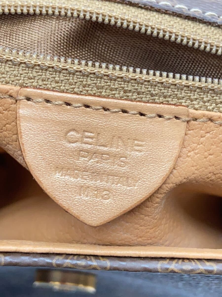 CELINE Macadam Pattern Shoulder Bag PVC BRW All Over Pattern 5