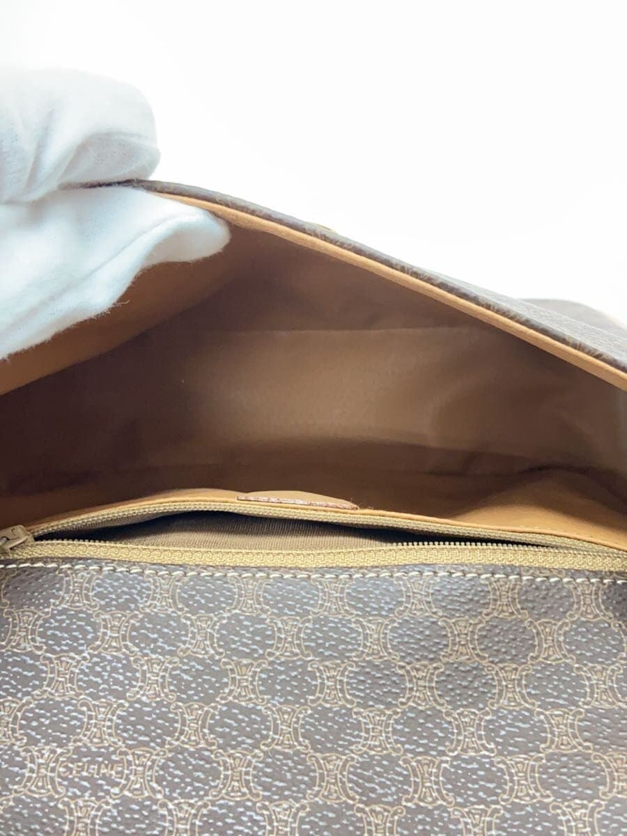 CELINE Macadam Pattern Shoulder Bag PVC BRW All Over Pattern 6