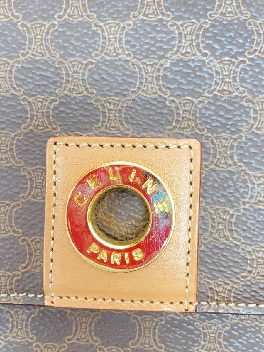 CELINE Macadam Pattern Shoulder Bag PVC BRW All Over Pattern 7