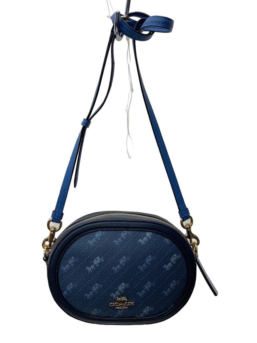 COACH Shoulder Bag Leather NVY C4057