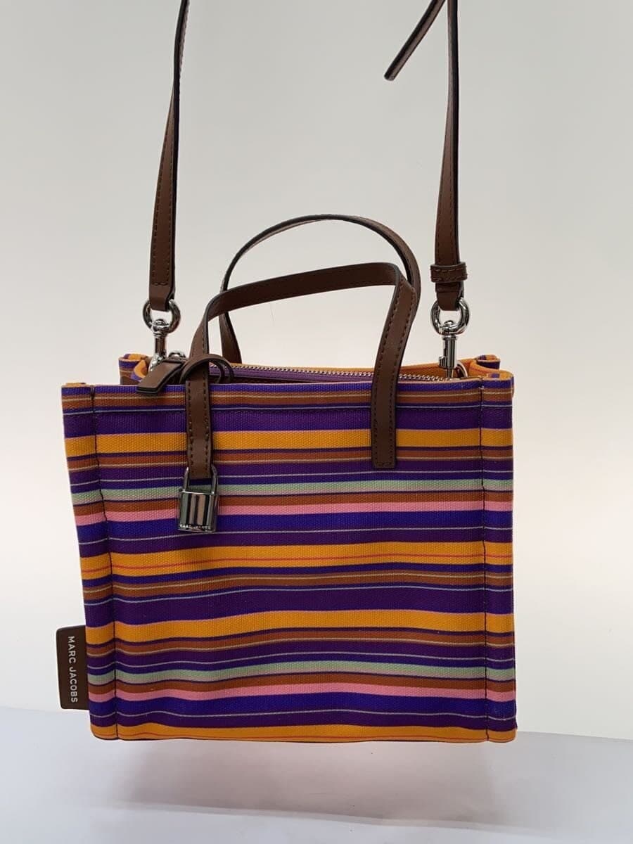 MARC BY MARC JACOBS Shoulder Bag Canvas Multicolor Border Stripe QC-007641 2
