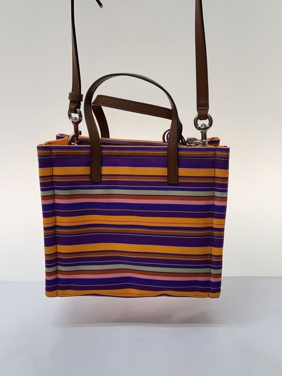 MARC BY MARC JACOBS Shoulder Bag Canvas Multicolor Border Stripe QC-007641 4