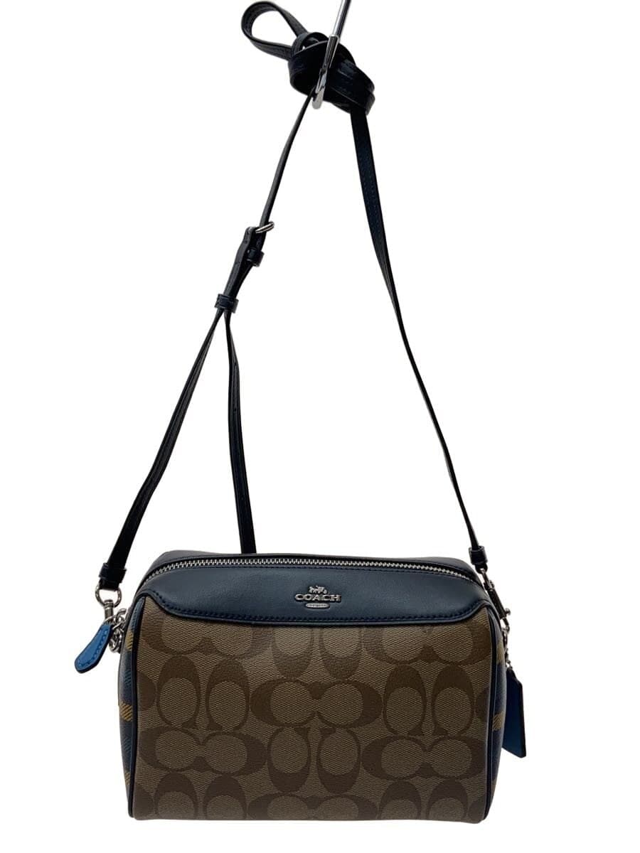 COACH Shoulder Bag Leather BEG F76630