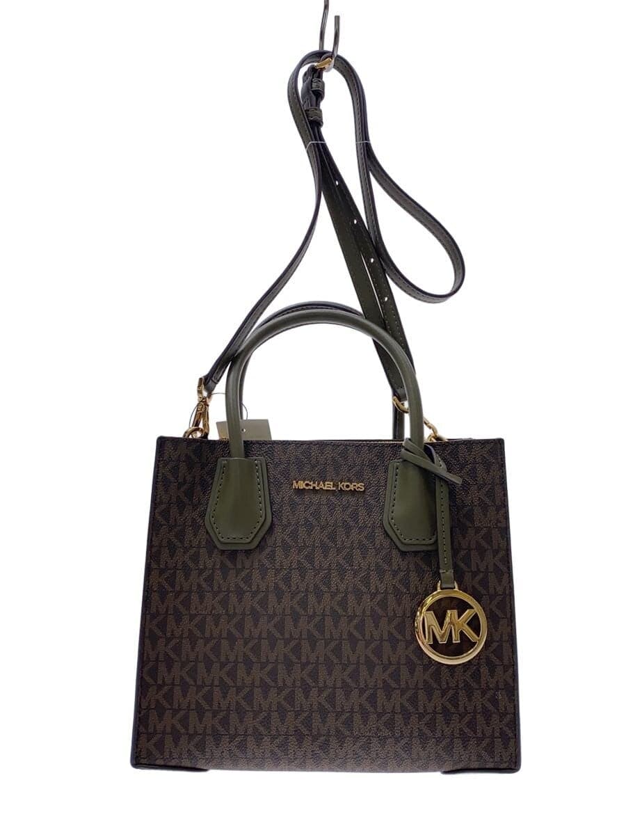 MICHAEL KORS shoulder bag leather BRW all-over pattern 35S1GM9M2B