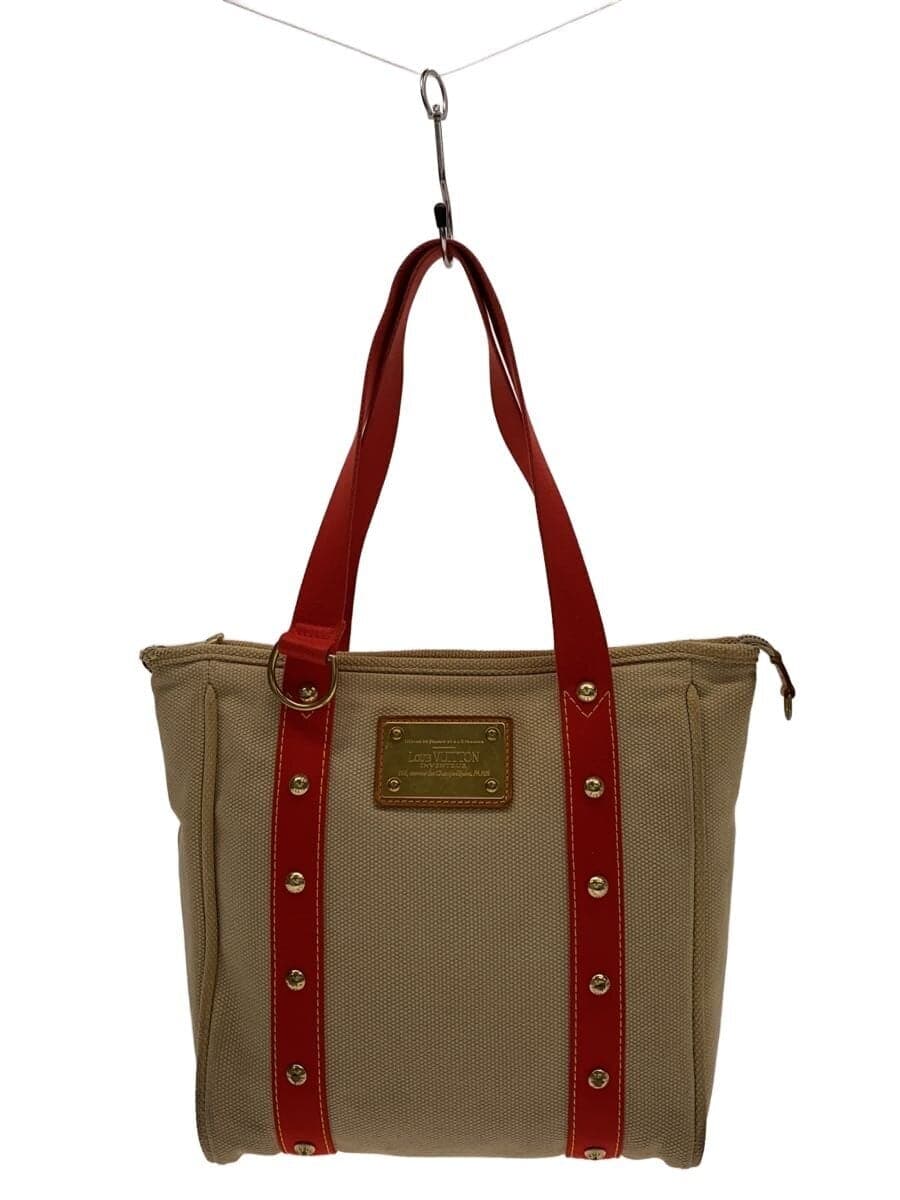LOUIS VUITTON Cabas MM_Antigua Canvas RED