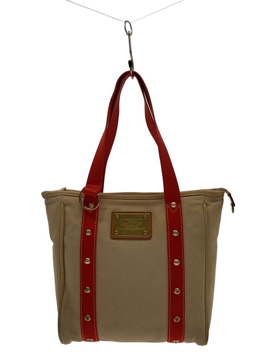 LOUIS VUITTON Cabas MM_Antigua Canvas RED
