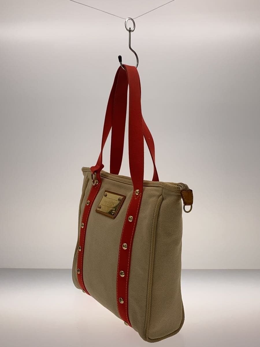 LOUIS VUITTON Cabas MM_Antigua Canvas RED 2