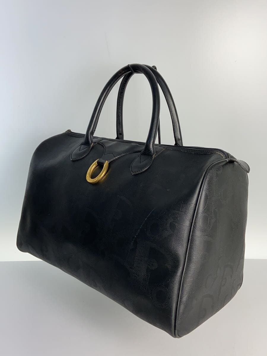 Christian Dior Boston Bag Leather BLK 2