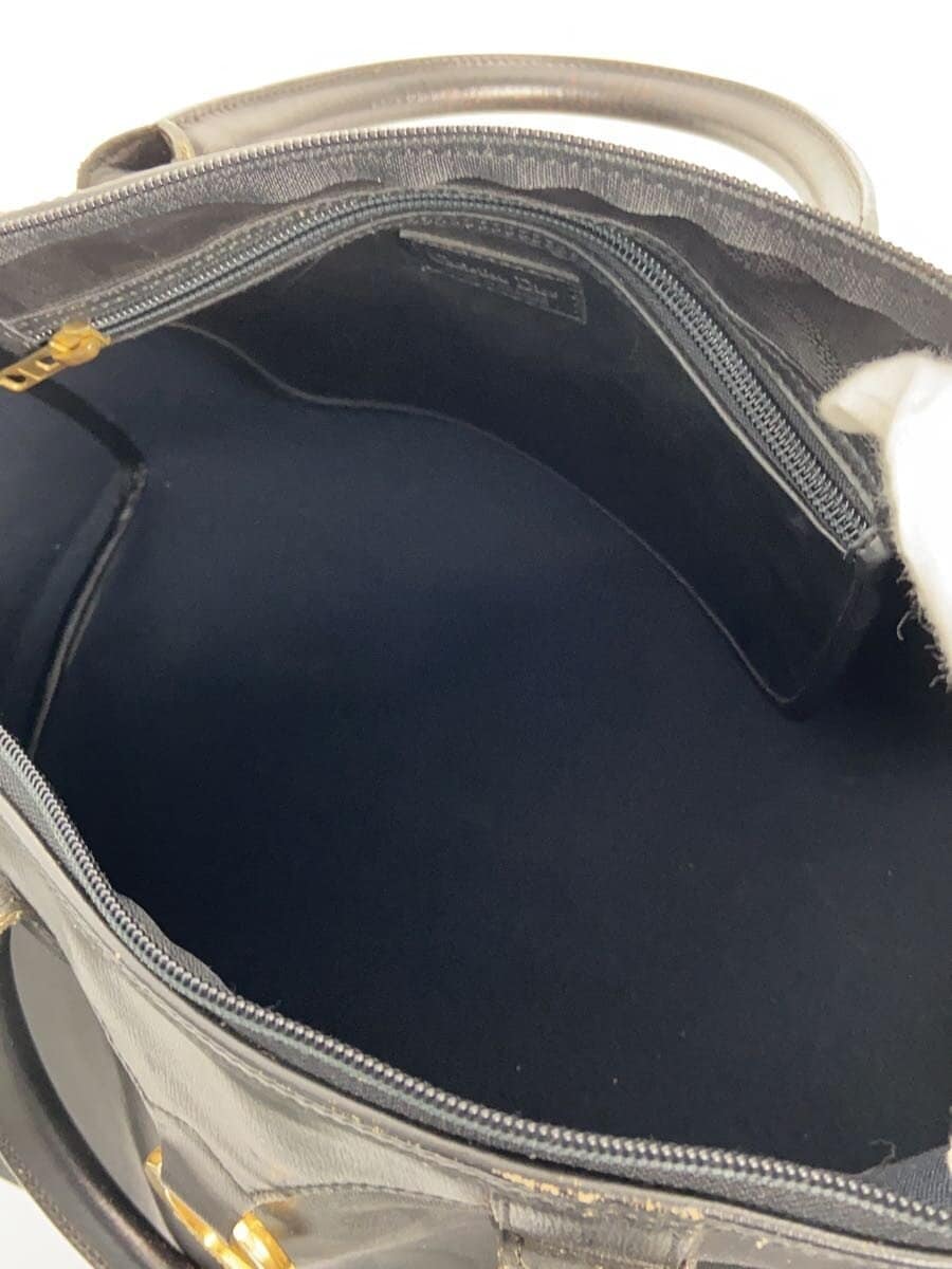 Christian Dior Boston Bag Leather BLK 6