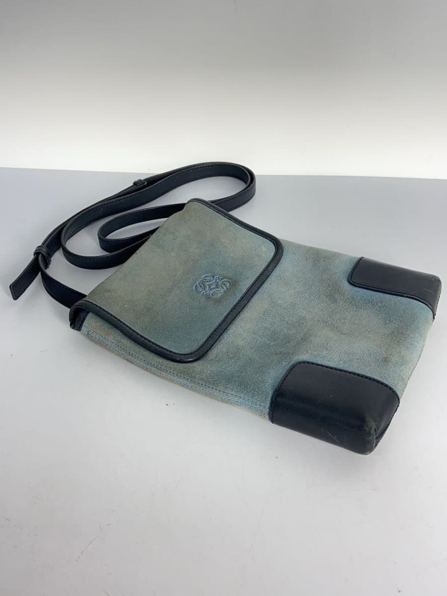 LOEWE Shoulder Bag Suede BLU 4