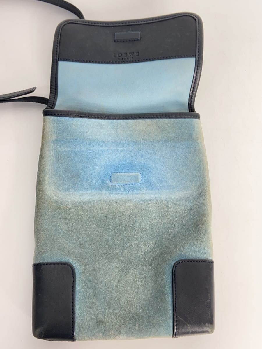 LOEWE Shoulder Bag Suede BLU 7