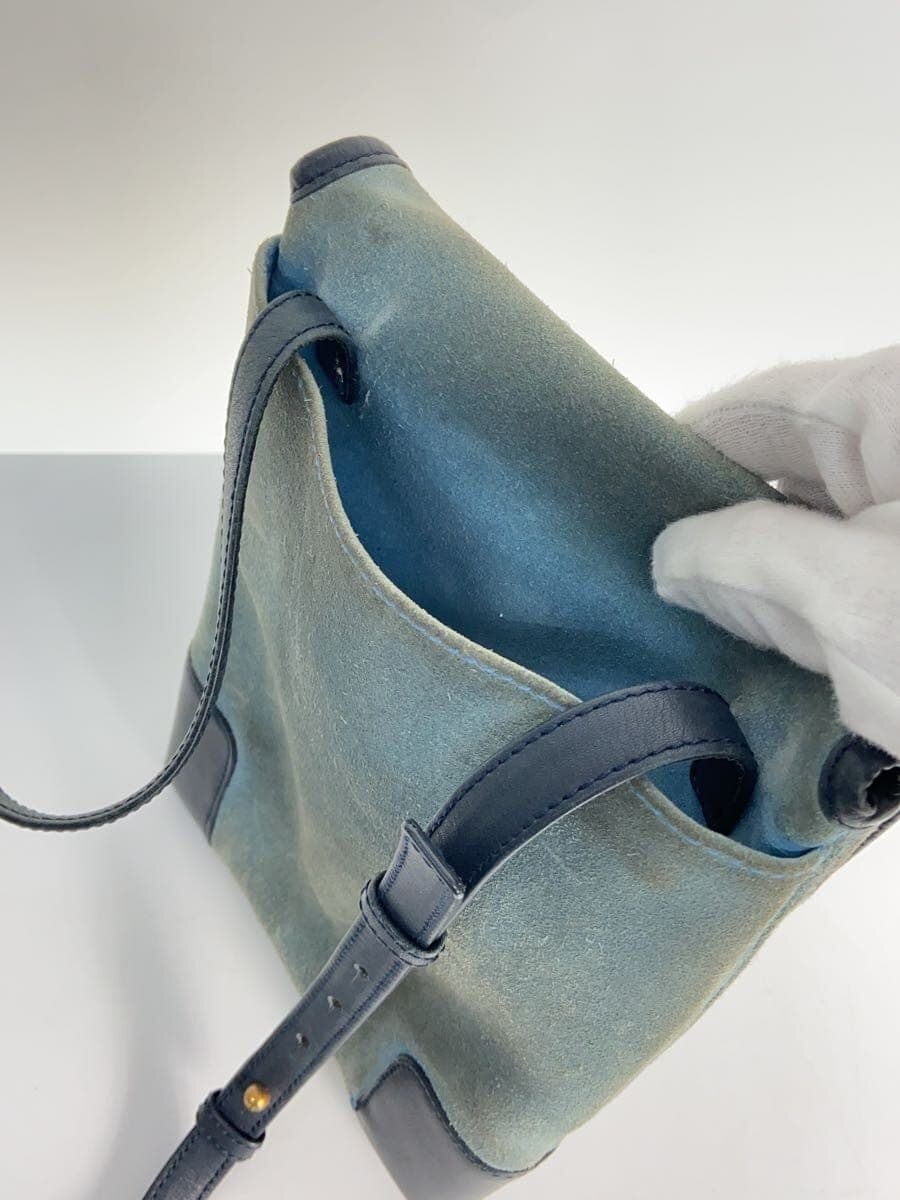 LOEWE Shoulder Bag Suede BLU 9