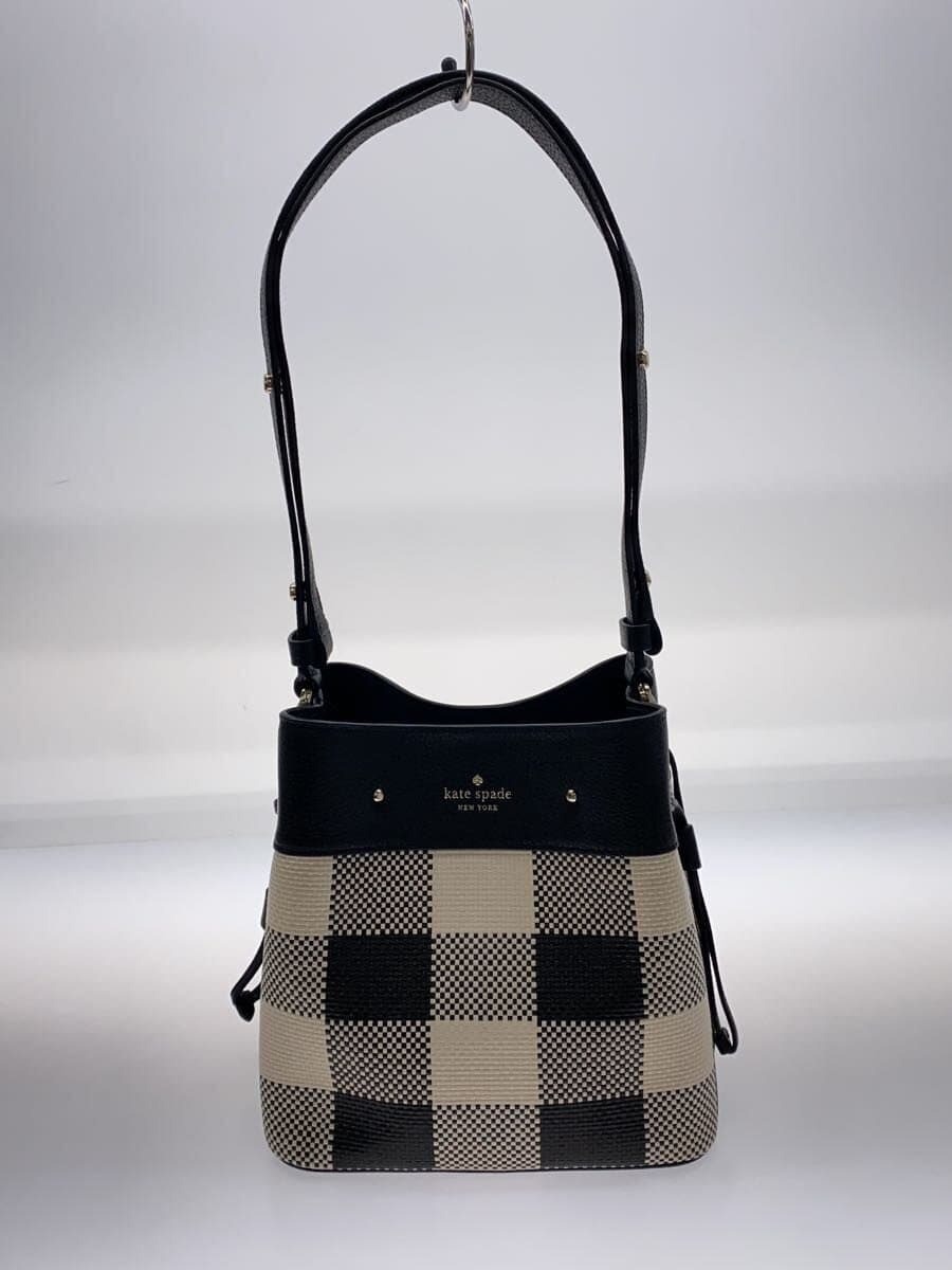 Kate Spade New York shoulder bag leather black check 3