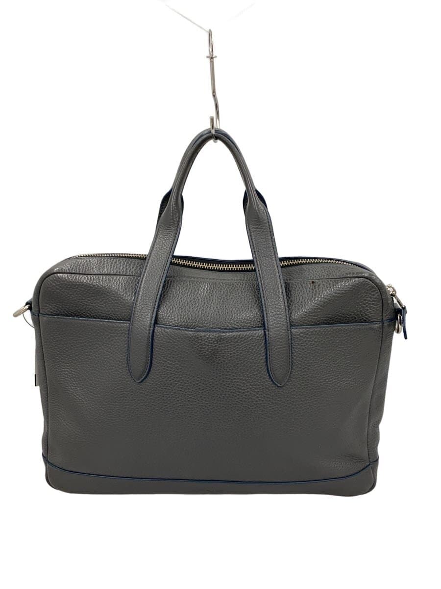 COACH Business Bag Leather GRY Solid H1761-F11319