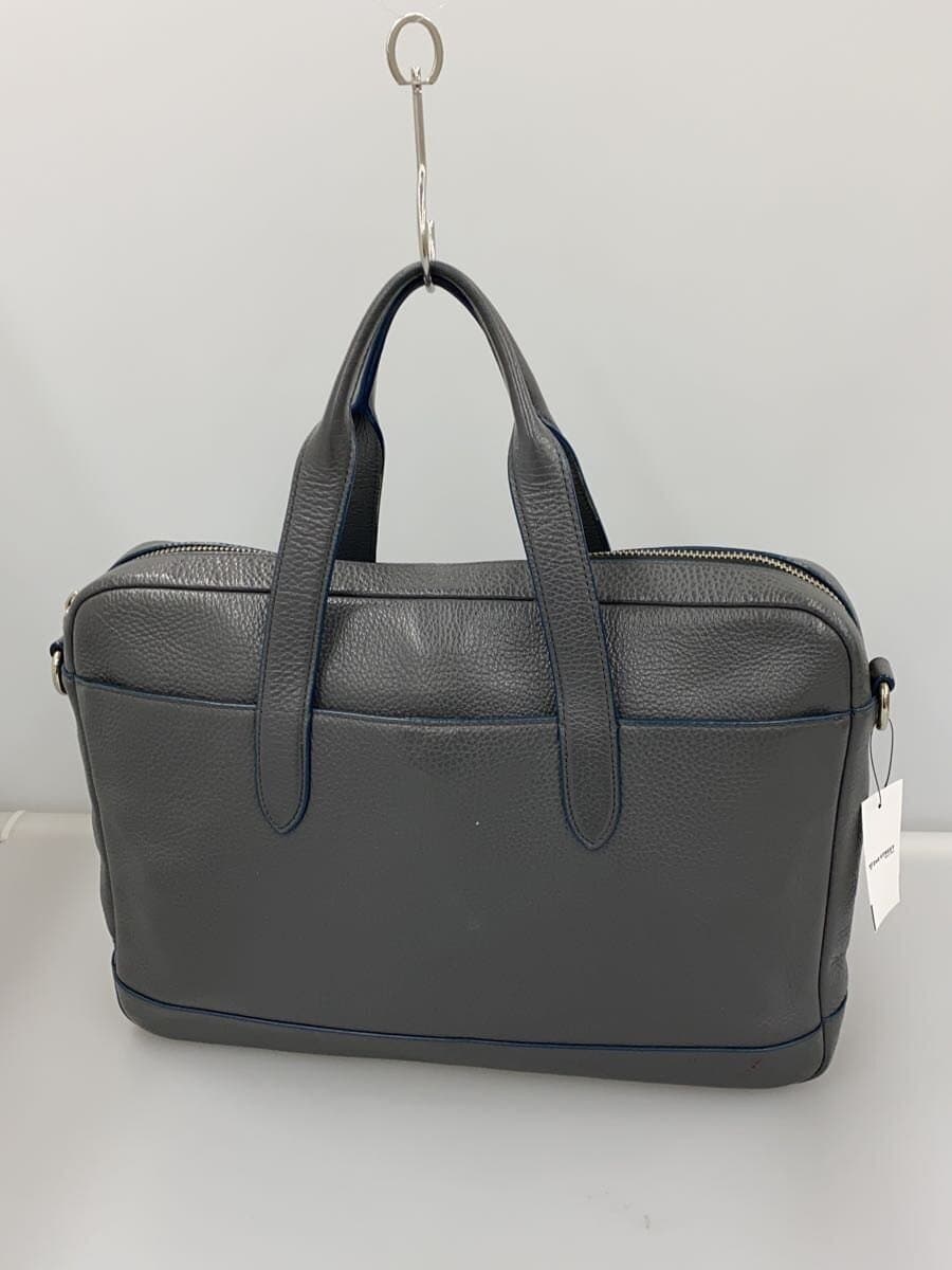 COACH Business Bag Leather GRY Solid H1761-F11319 3