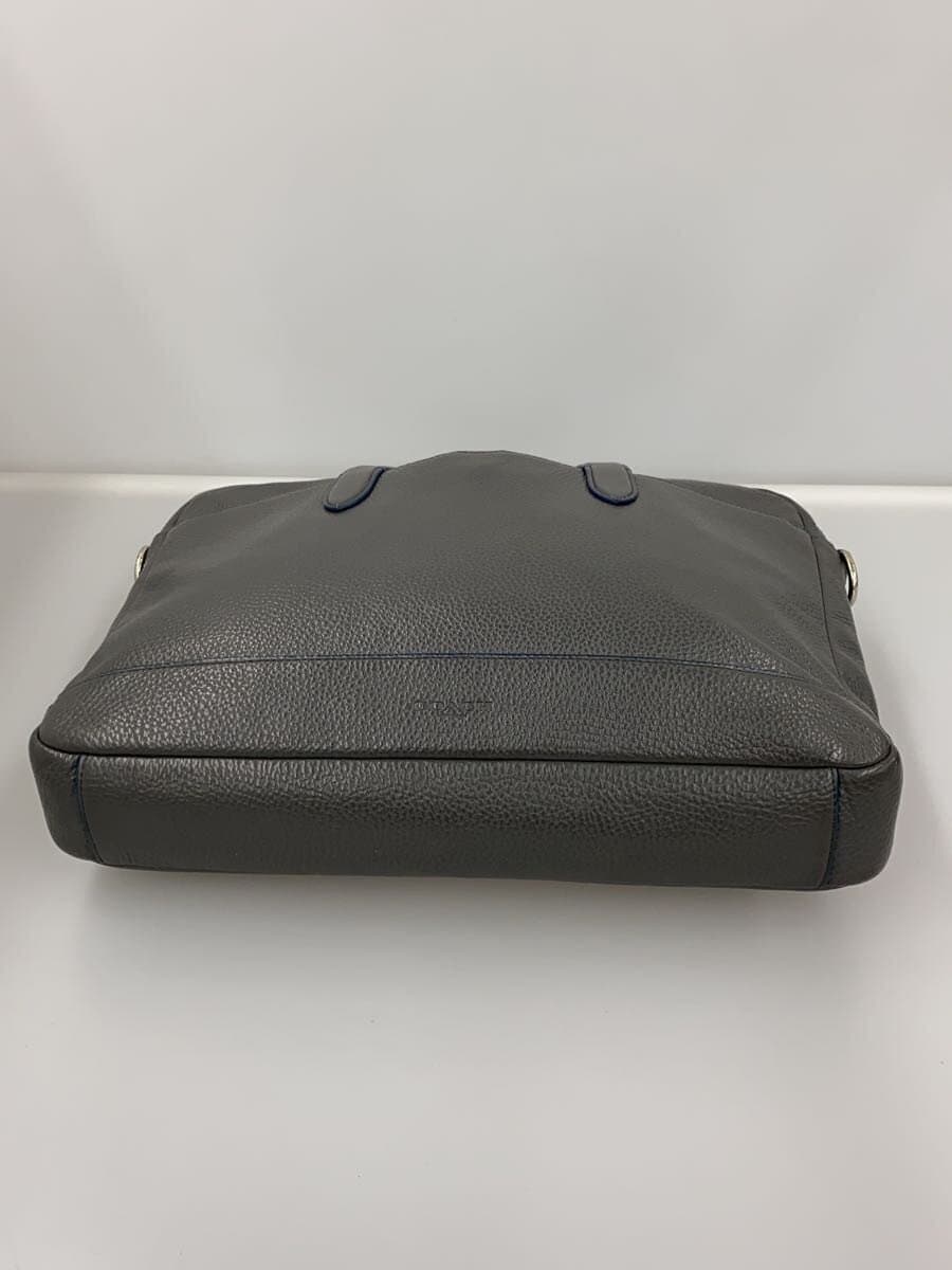 COACH Business Bag Leather GRY Solid H1761-F11319 4
