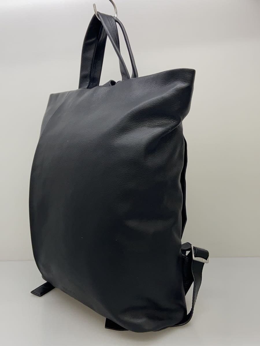 camper2way handbag backpack leather BLK plain 2