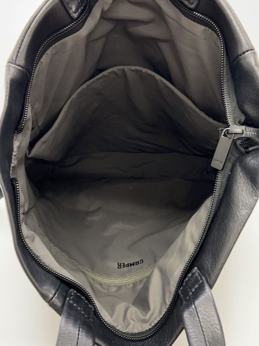 camper2way handbag backpack leather BLK plain 6