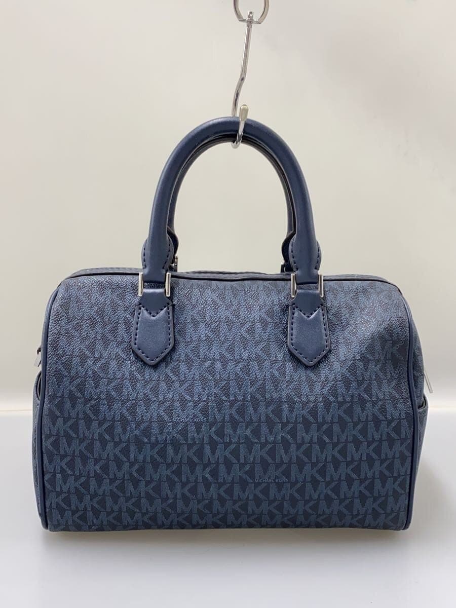 MICHAEL KORS Shoulder Bag Leather Navy All-over Print BA-2002 3