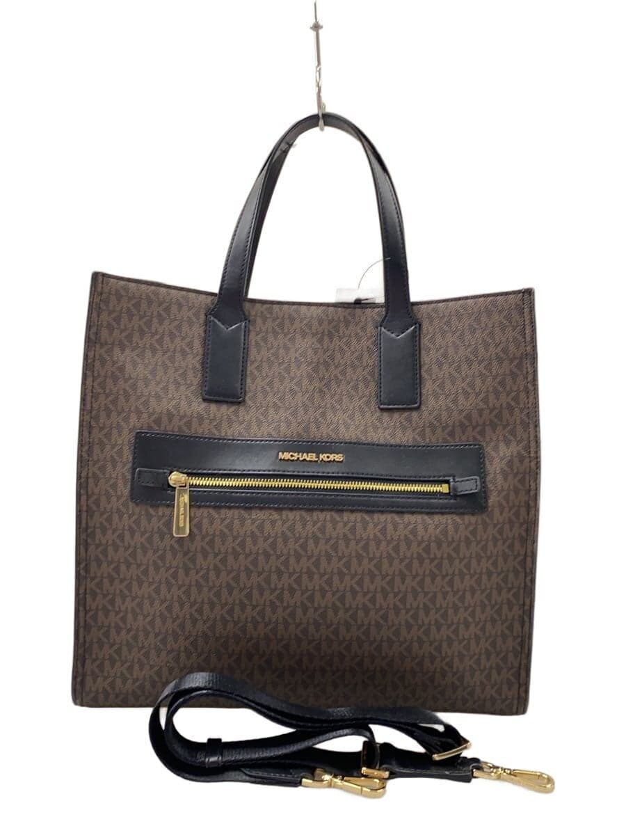 MICHAEL KORS Tote Bag Leather BRW All-over Print PA-2105