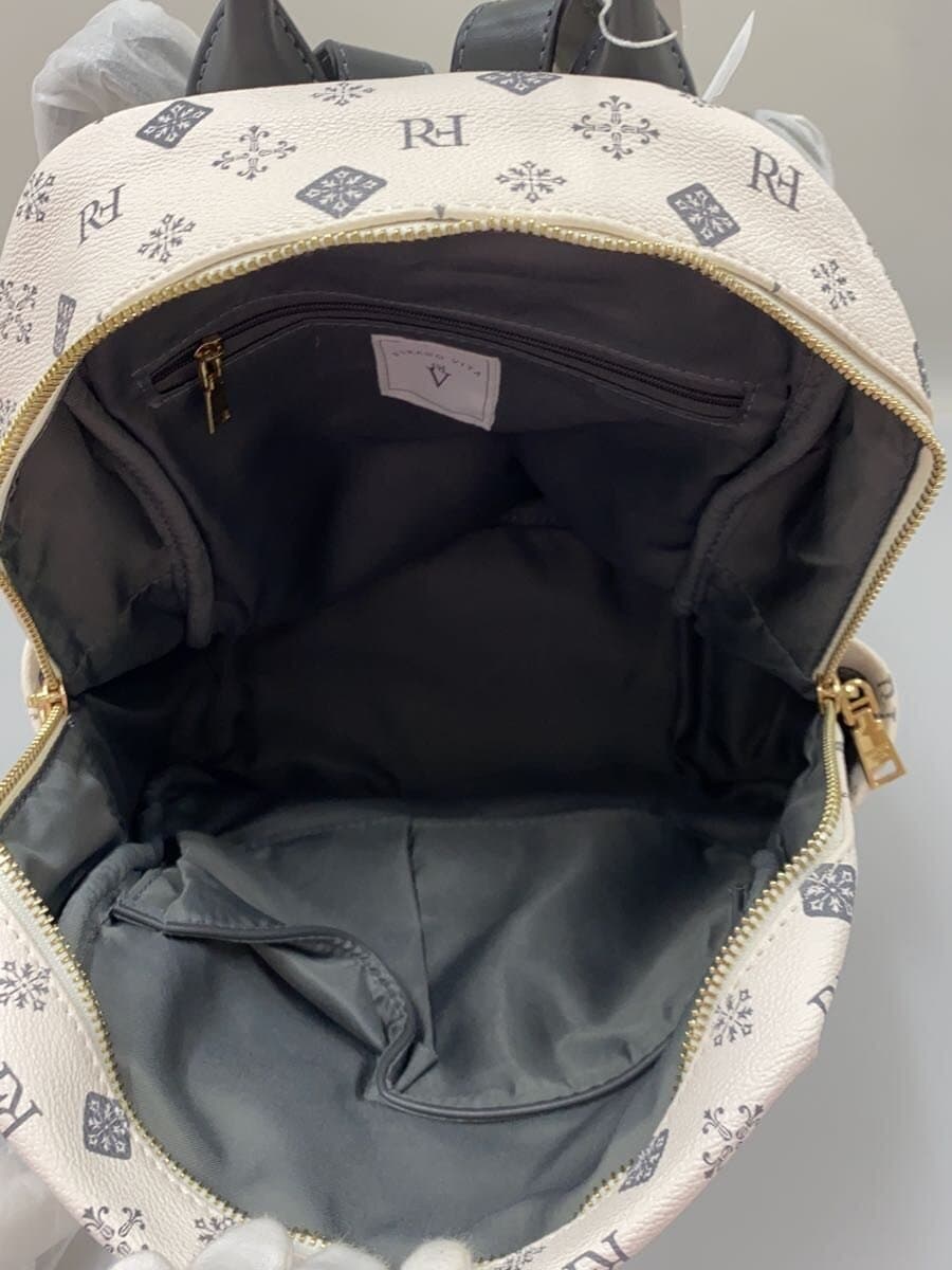 Other Brands: FIRANOVITA Backpack Faux Leather White All-Over Print V402407 6