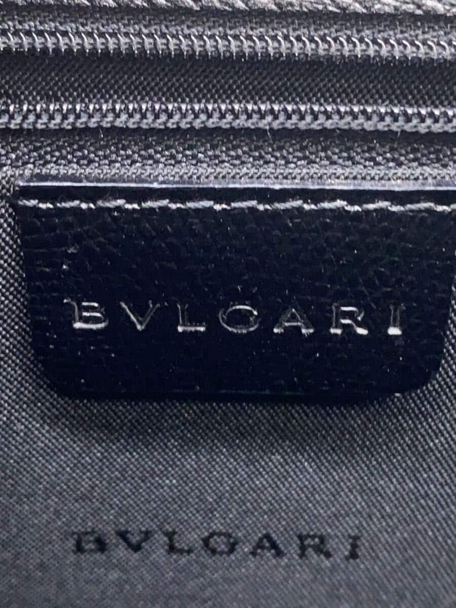 BVLGARI shoulder bag leather black plain RV MTBV 5