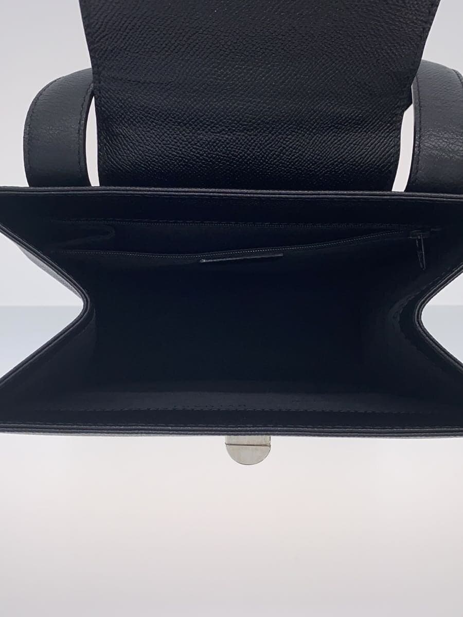 BVLGARI shoulder bag leather black plain RV MTBV 6
