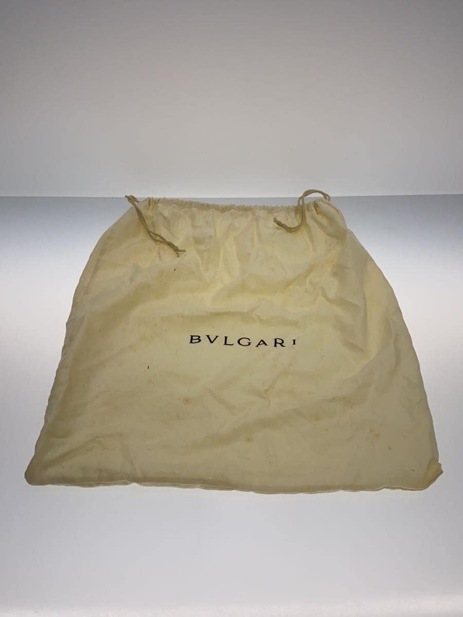 BVLGARI shoulder bag leather black plain RV MTBV 7