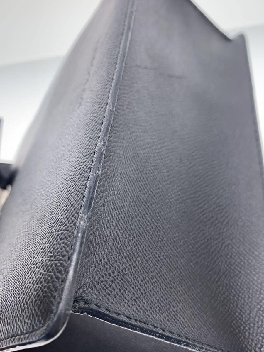 BVLGARI shoulder bag leather black plain RV MTBV 8