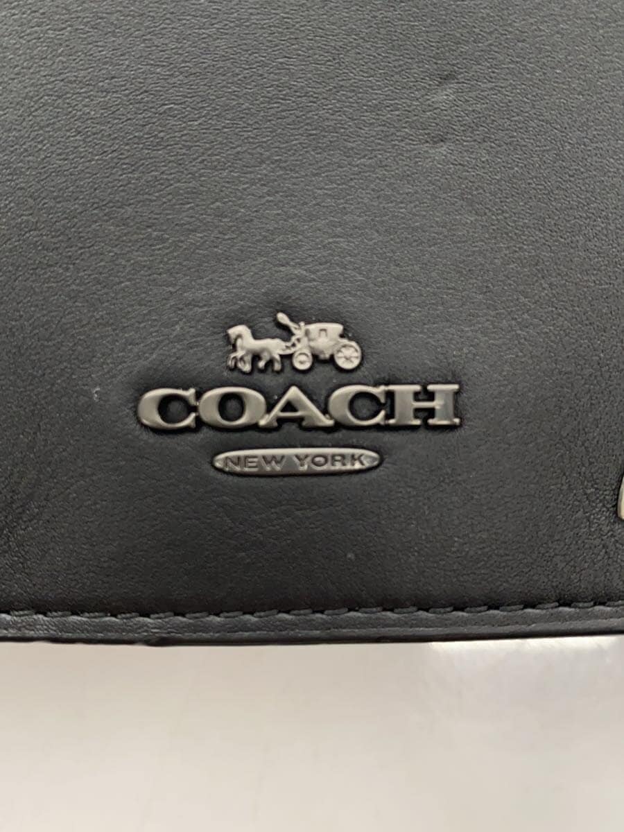 COACH Shoulder Bag Leather Black Floral Print E1873-24909 Metallic Rose 5