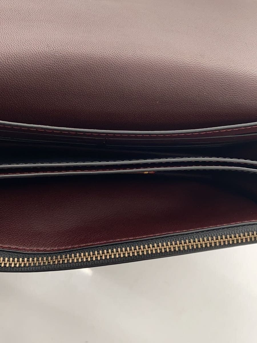 COACH Shoulder Bag Leather Black Floral Print E1873-24909 Metallic Rose 6