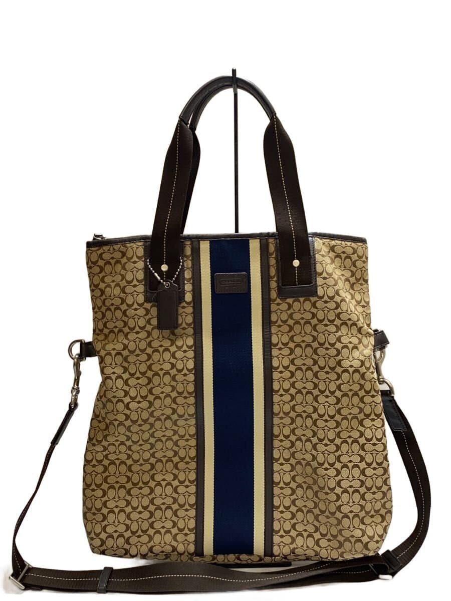 COACH Shoulder Bag Canvas BRW F70773