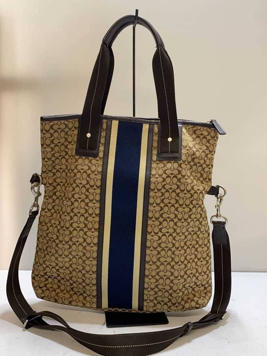COACH Shoulder Bag Canvas BRW F70773 3