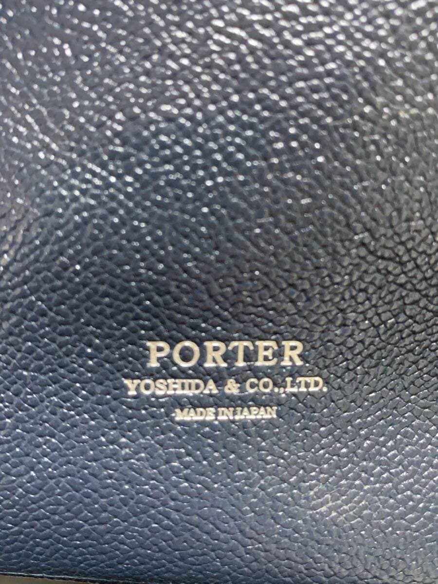 PORTER Tote Bag Leather NVY Solid 5
