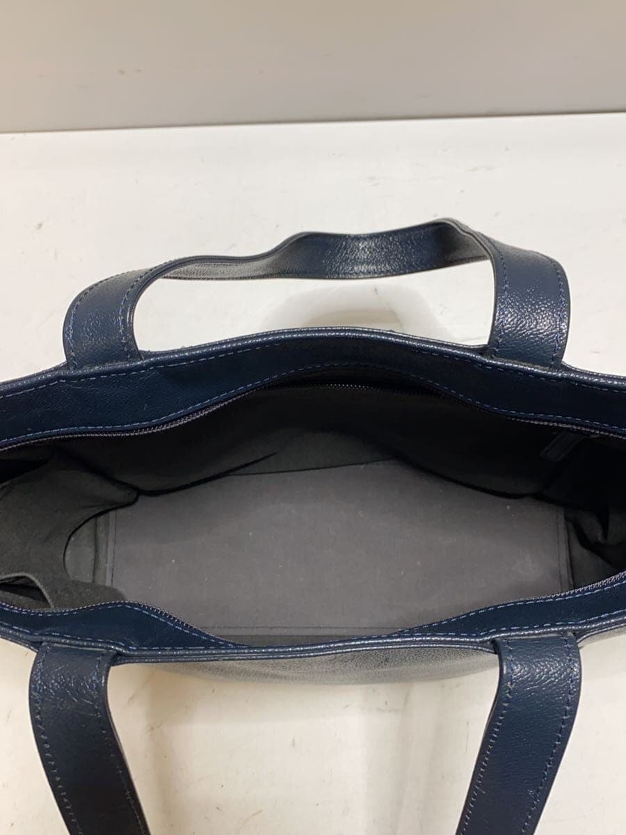 PORTER Tote Bag Leather NVY Solid 6