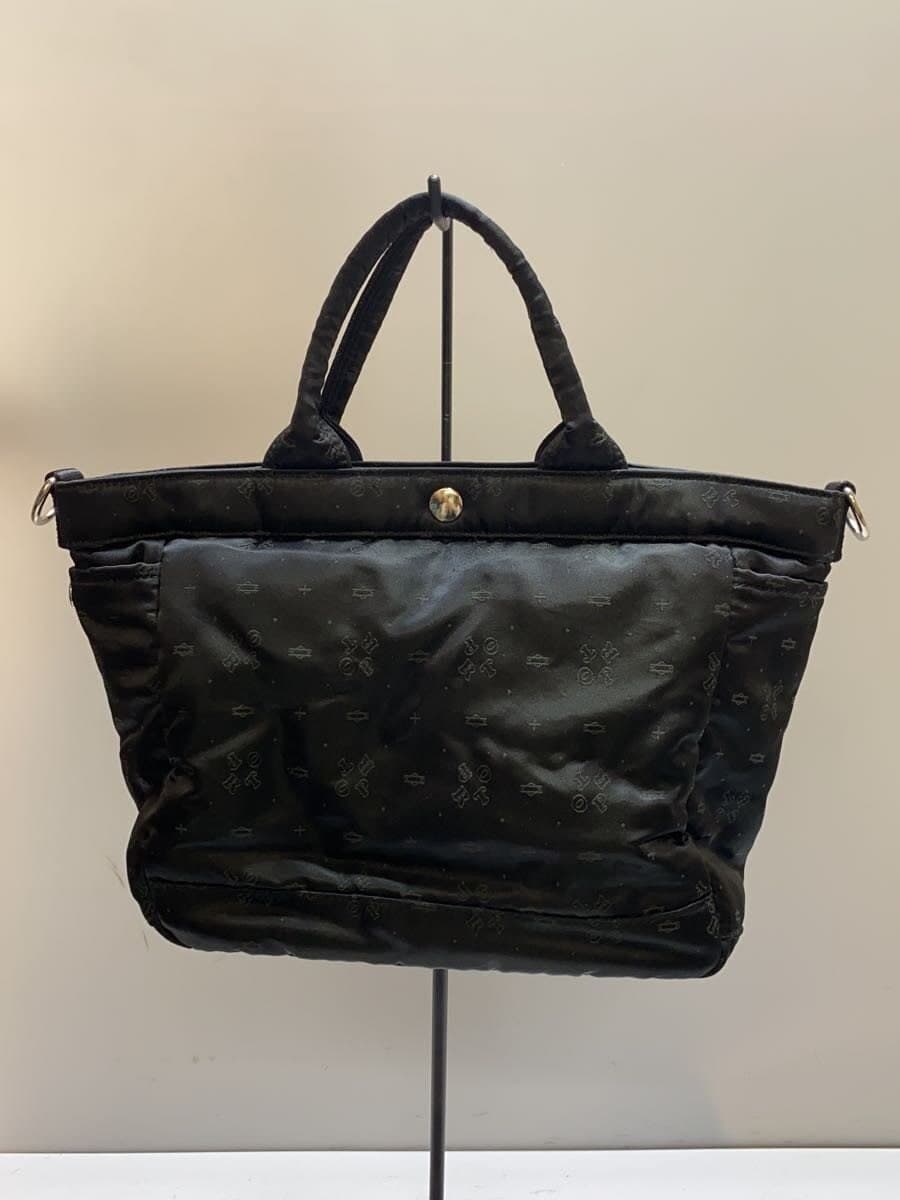 POTR Tote Bag Nylon BLK All Over Pattern 3