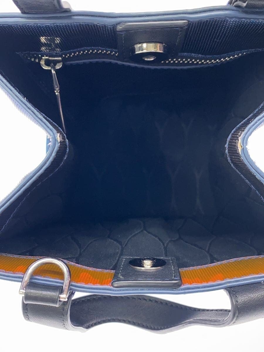 KENZO Shoulder Bag Patent Leather BLU 6