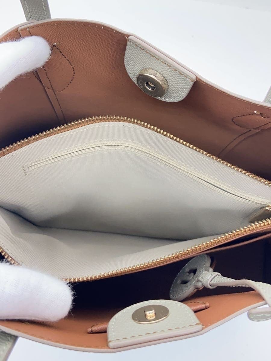 FURLA tote bag leather GRY WB00420 7