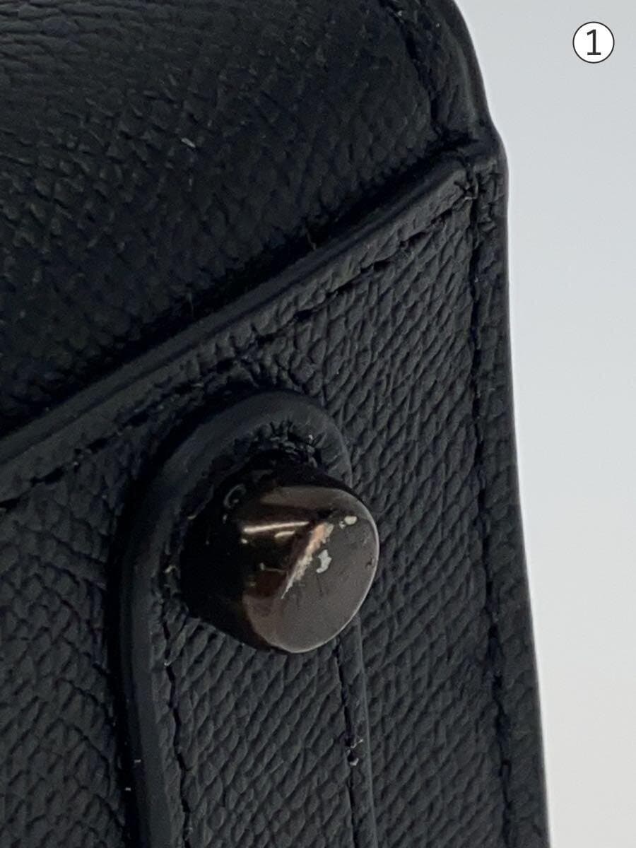 COACH Handbag Leather BLK 7