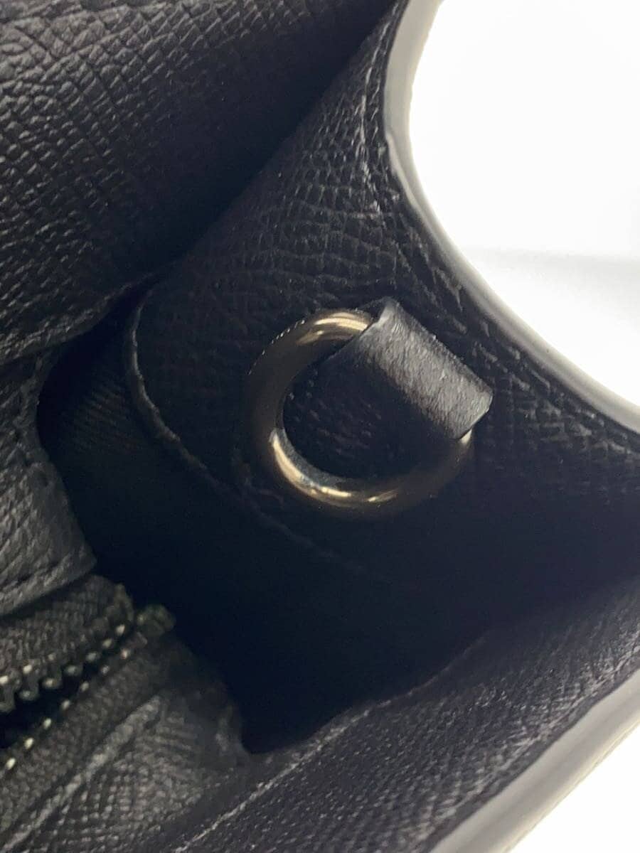 COACH Handbag Leather BLK 8