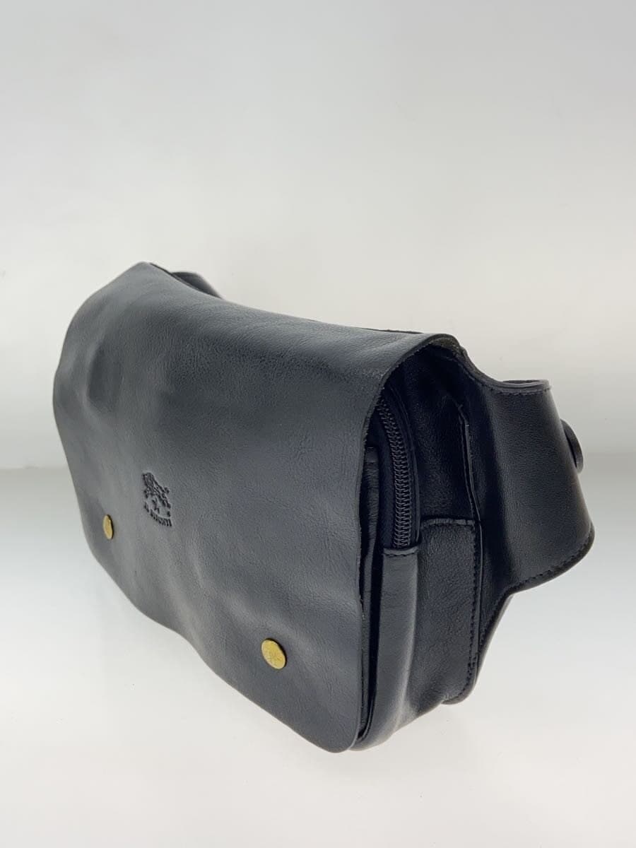 IL BISONTE Waist Bag Leather BLK 2
