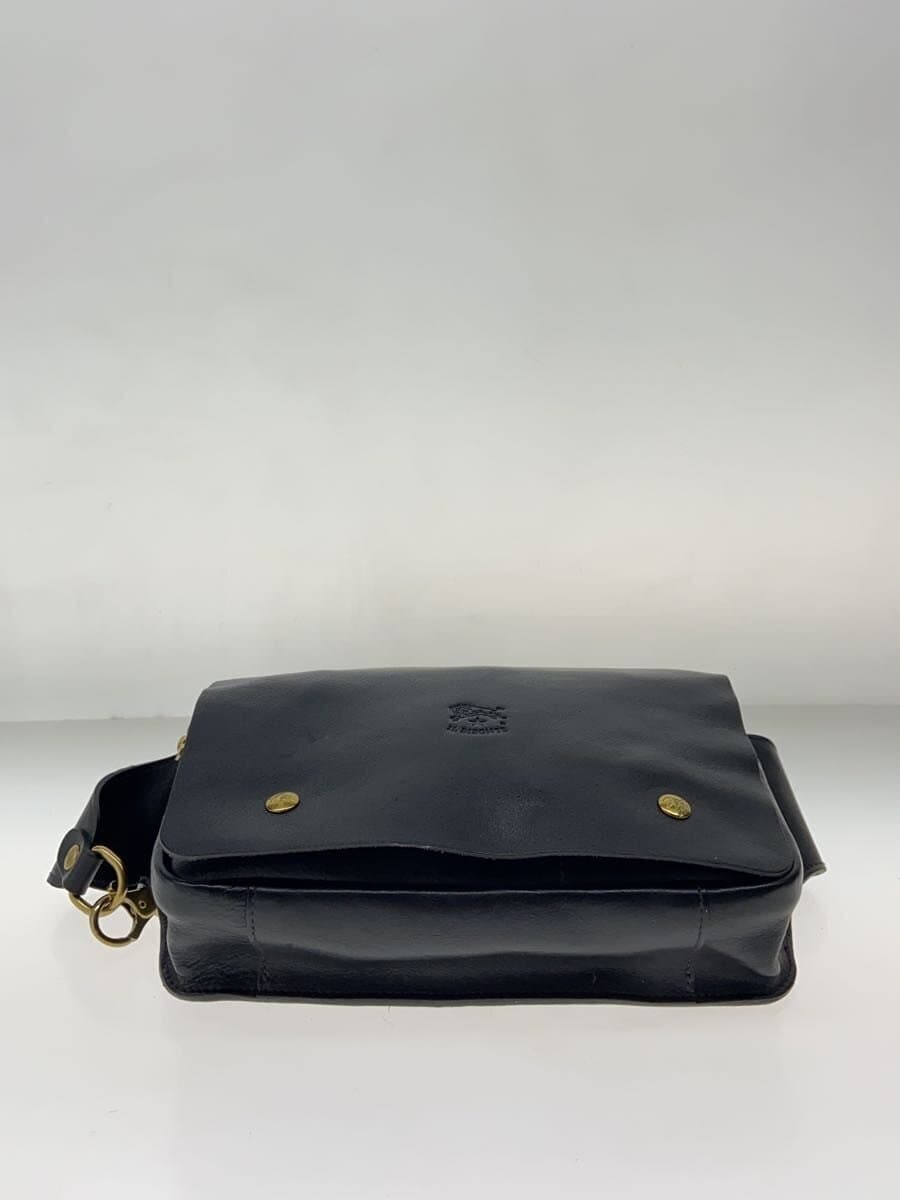 IL BISONTE Waist Bag Leather BLK 4