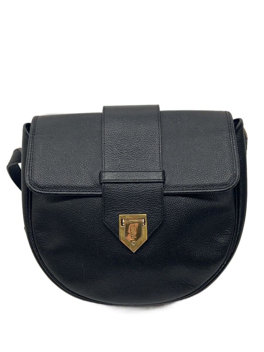 YVES SAINT LAURENT shoulder bag leather BLK