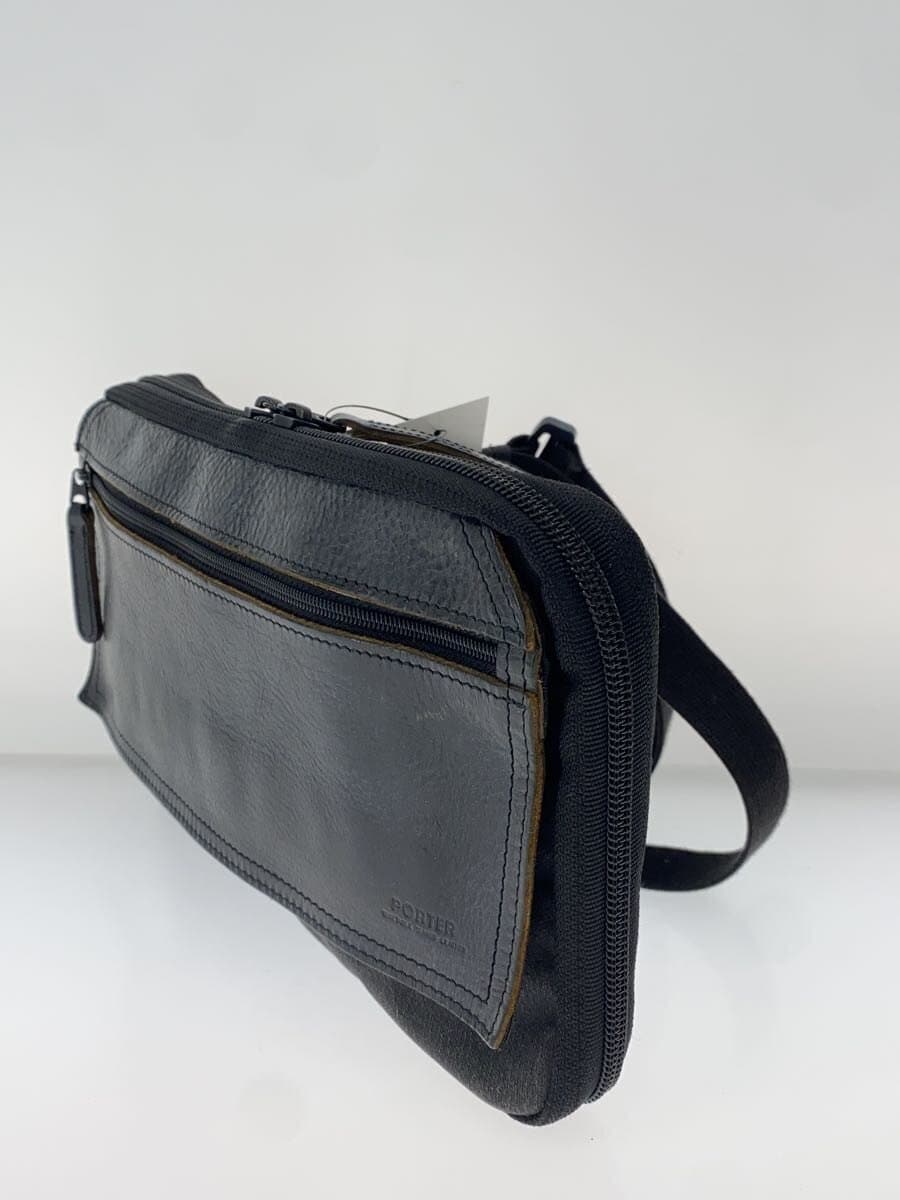 PORTER Shoulder Bag Leather BLK 2