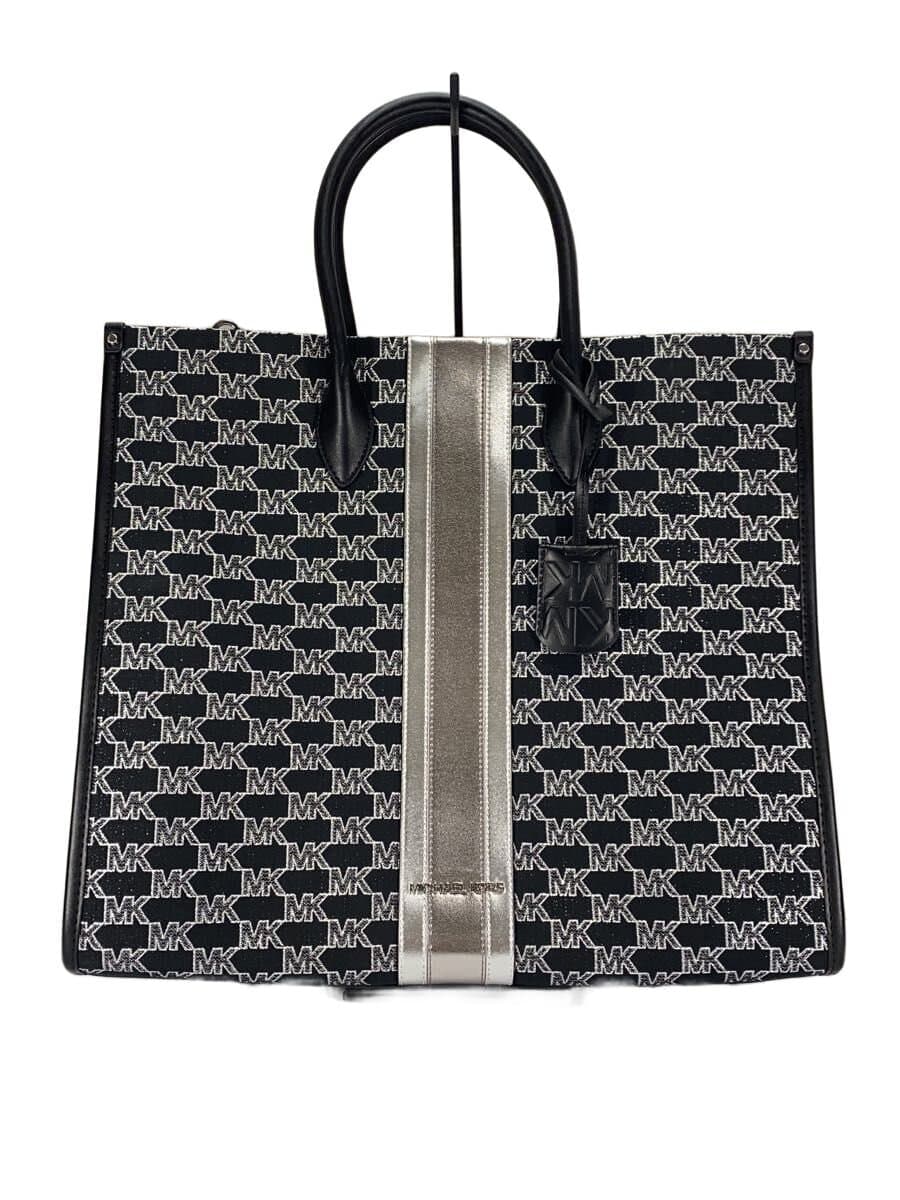 MICHAEL KORS Tote Bag Canvas BLK All Over Pattern