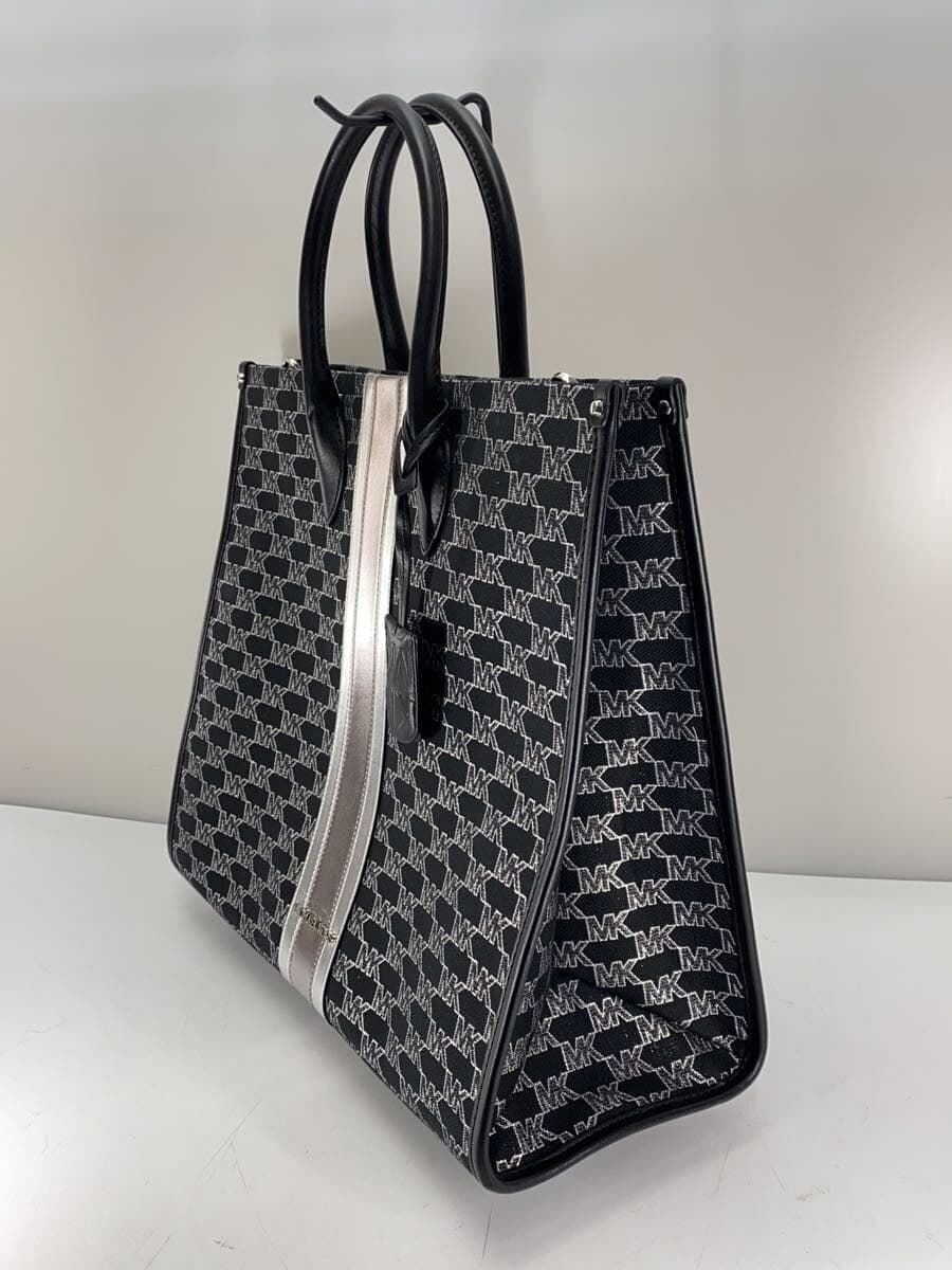 MICHAEL KORS Tote Bag Canvas BLK All Over Pattern 2