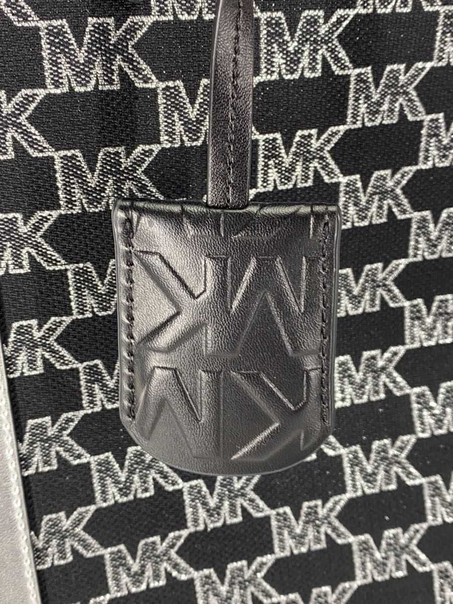 MICHAEL KORS Tote Bag Canvas BLK All Over Pattern 7