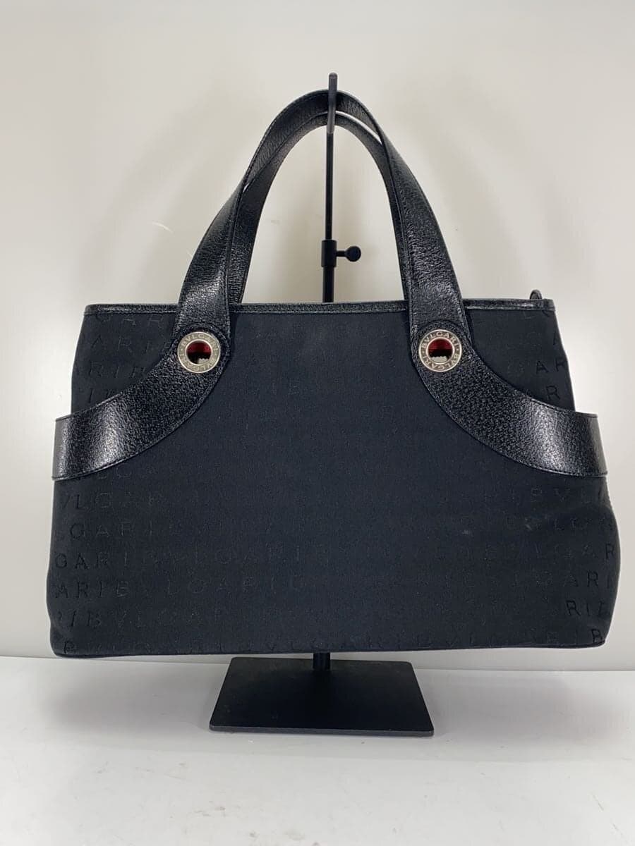 BVLGARI Tote Bag Canvas BLK Logo Mania 3