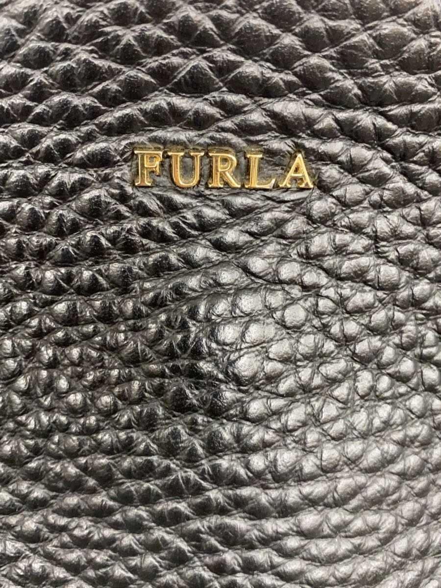 FURLA Shoulder Bag Leather BLK Solid Ｆ6852 5